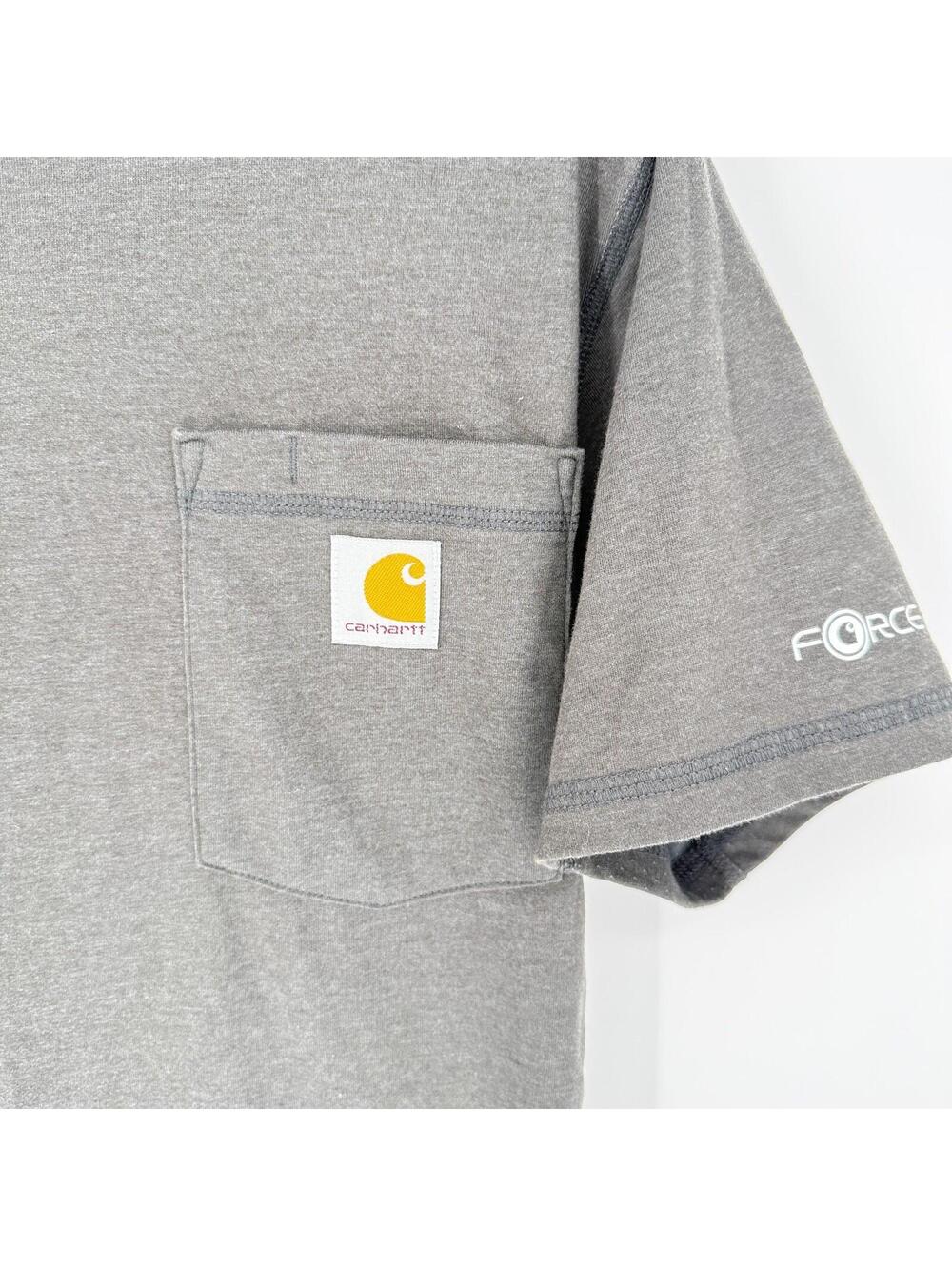 Carhartt Force Relaxed Fit Pocket T Shirt Gray Workwear Gorpcore Mens Small - Picture 5 of 8